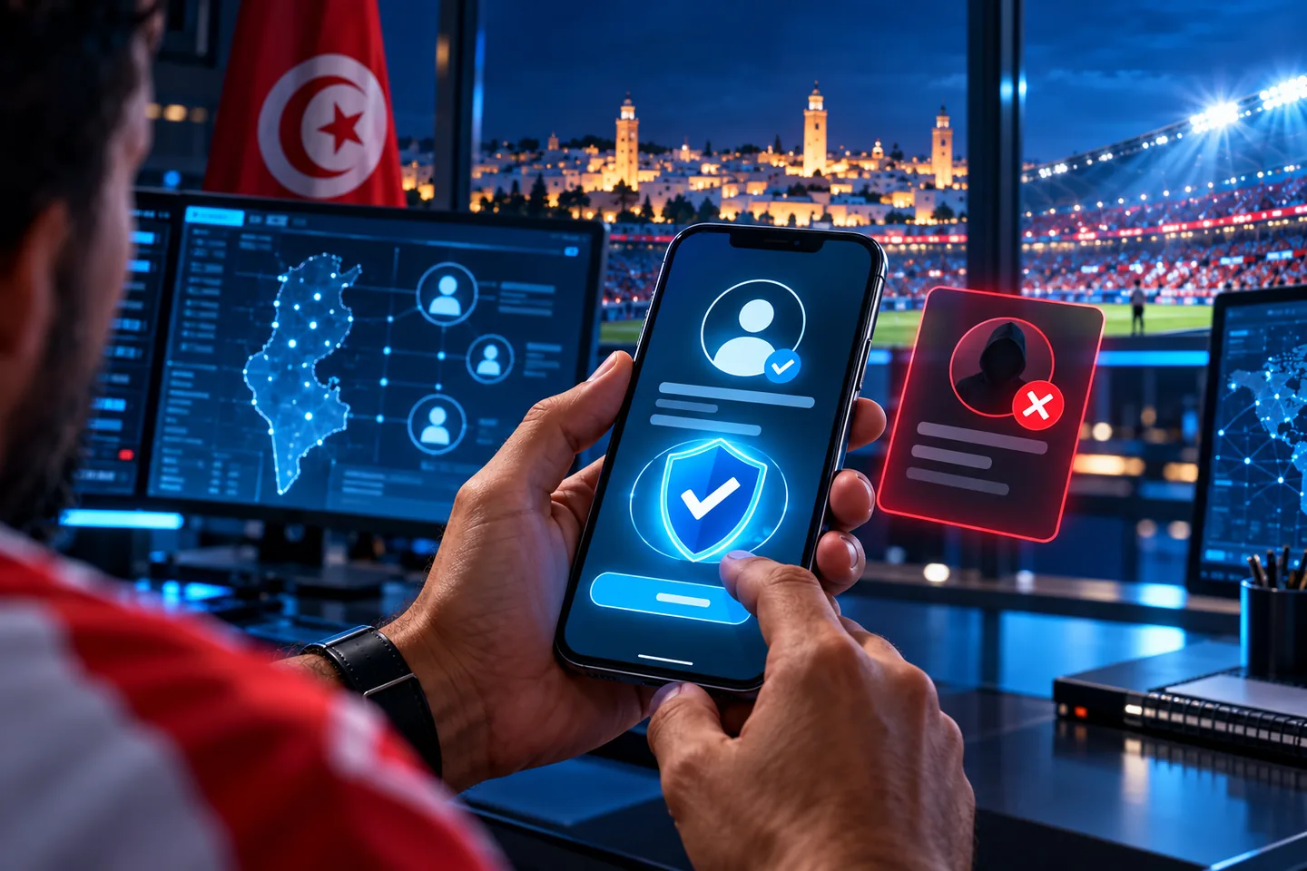 Vérification sécurisée du profil d'un manager MobCash sur smartphone